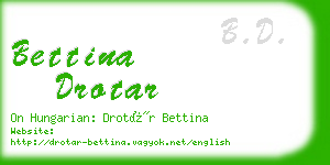 bettina drotar business card